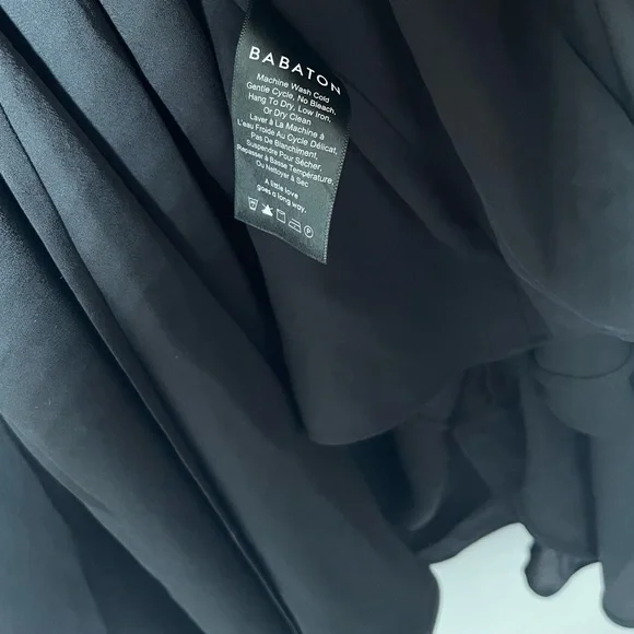 Babaton Artizia Dress Womens Small Black Wallace Wrap Mini Cocktail Party Date - Picture 7 of 7